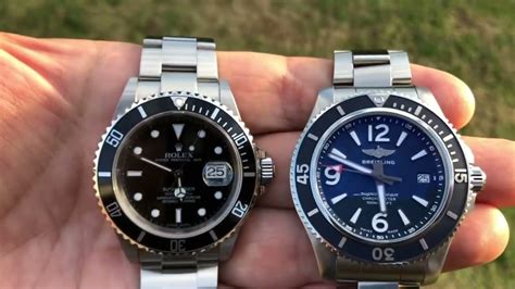 breitling superocean vs rolex submariner|breitling superocean model 57.